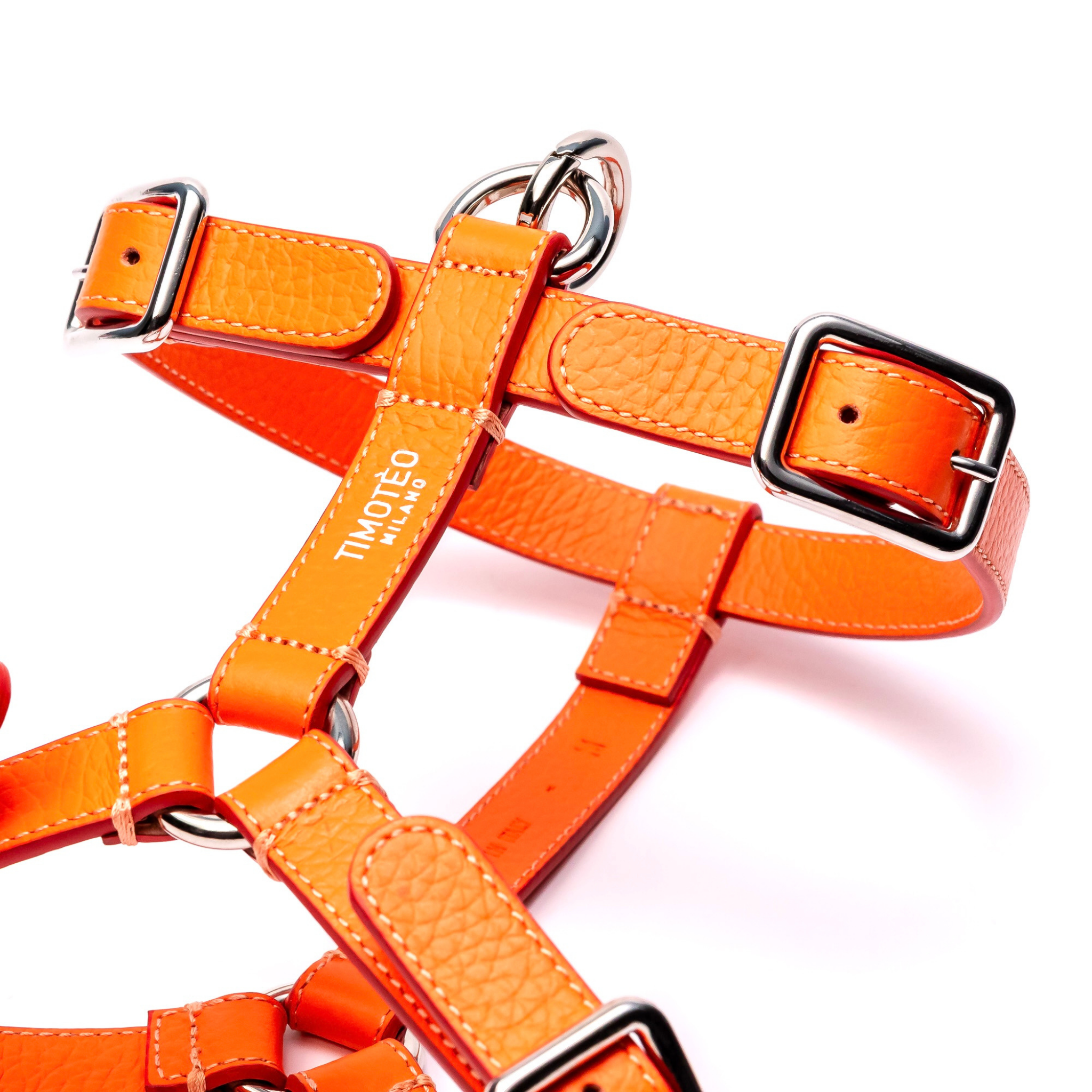 Pettorina H in pelle Iconic orange