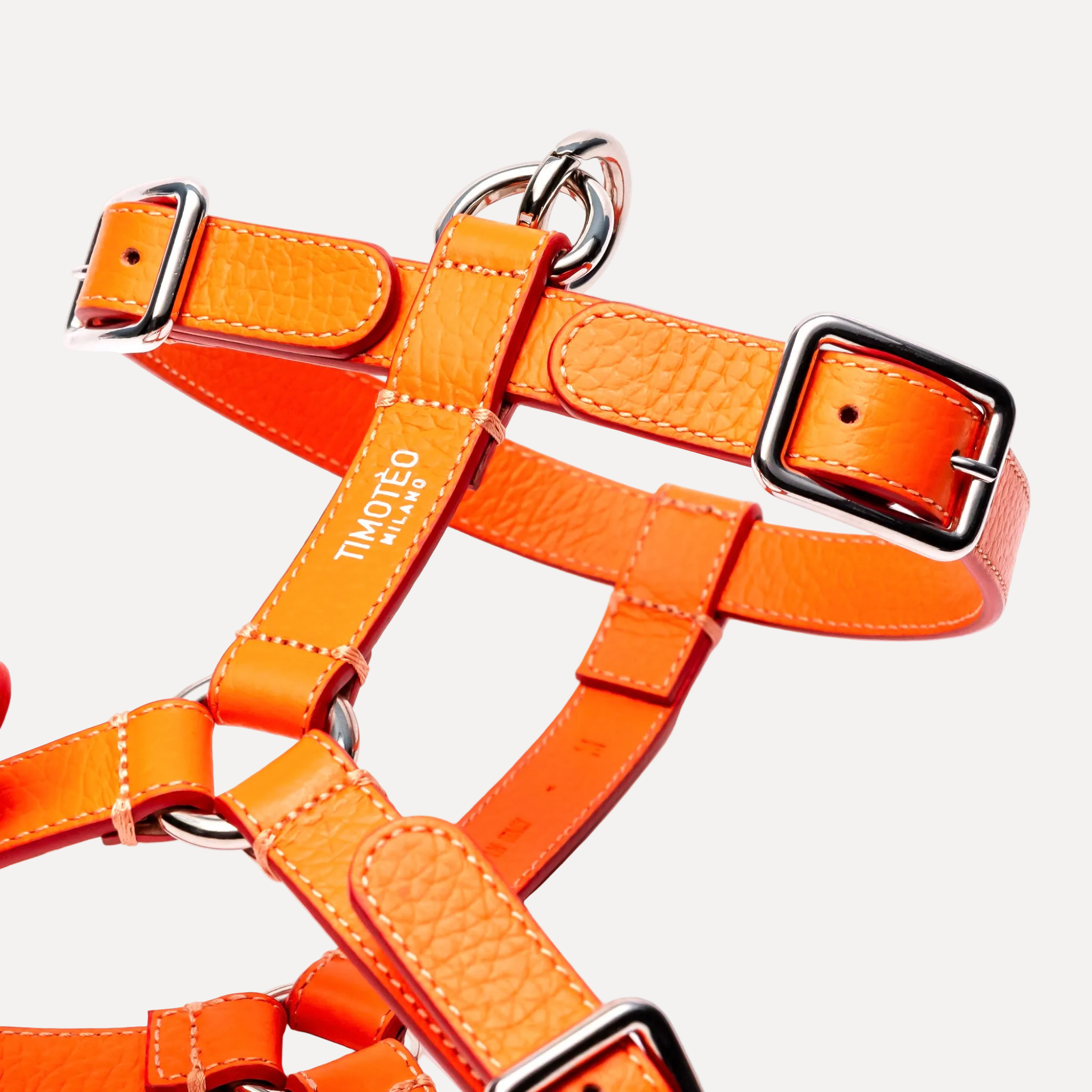Pettorina H in pelle Iconic orange