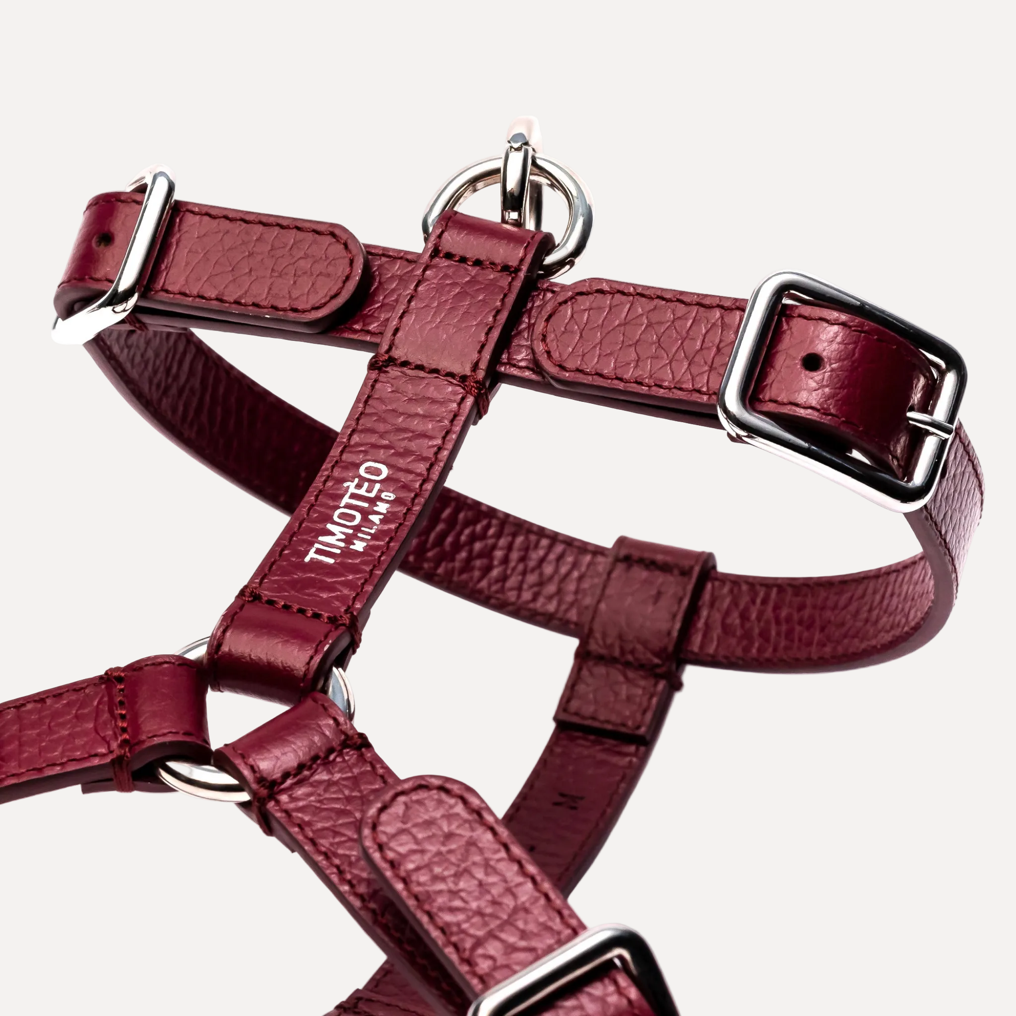 Pettorina H in pelle Barolo