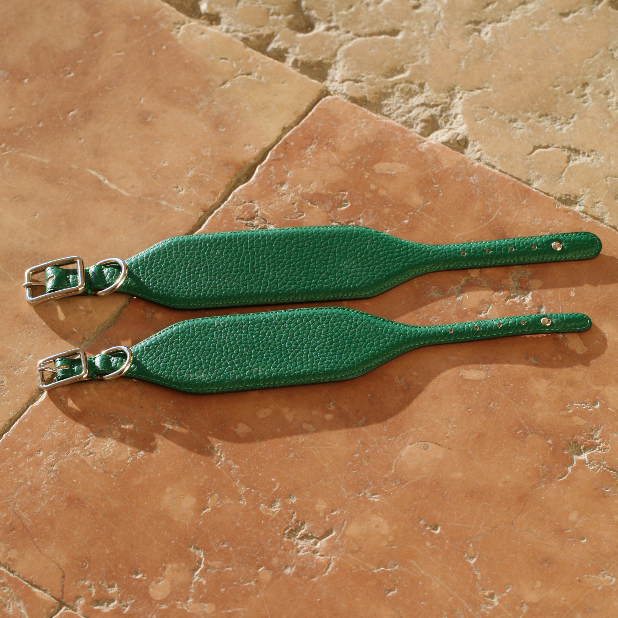 Collare Levriero in pelle Avocado