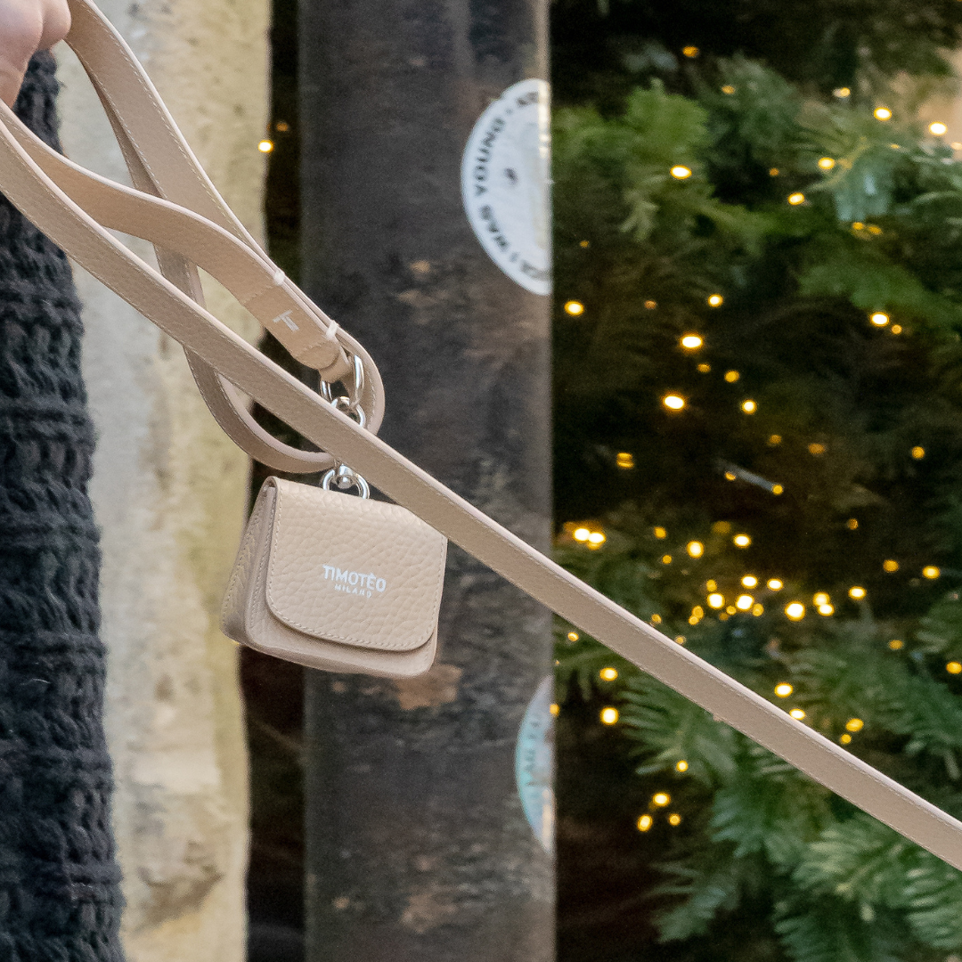TT Bag Beige - Porta Bolsas en cuero