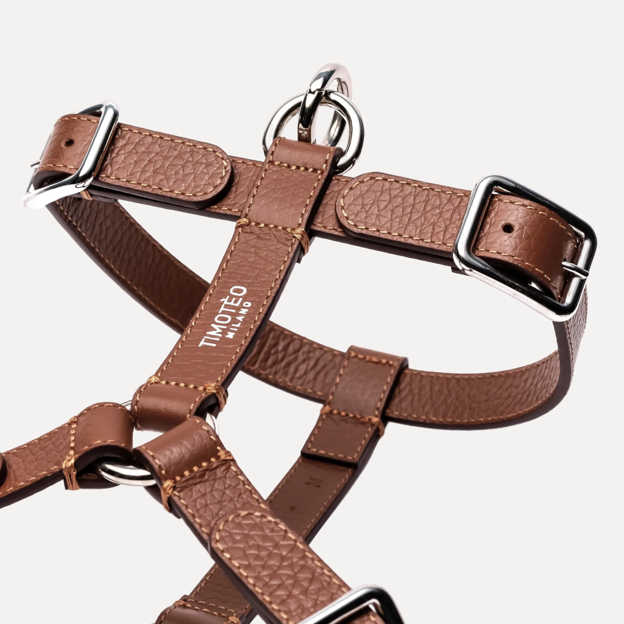 Pettorina H in pelle Cinnamon