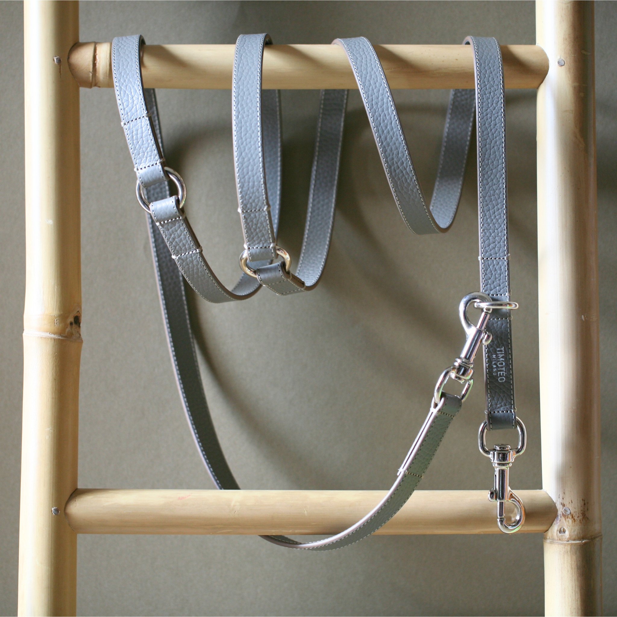 Guinzaglio in pelle Taupe