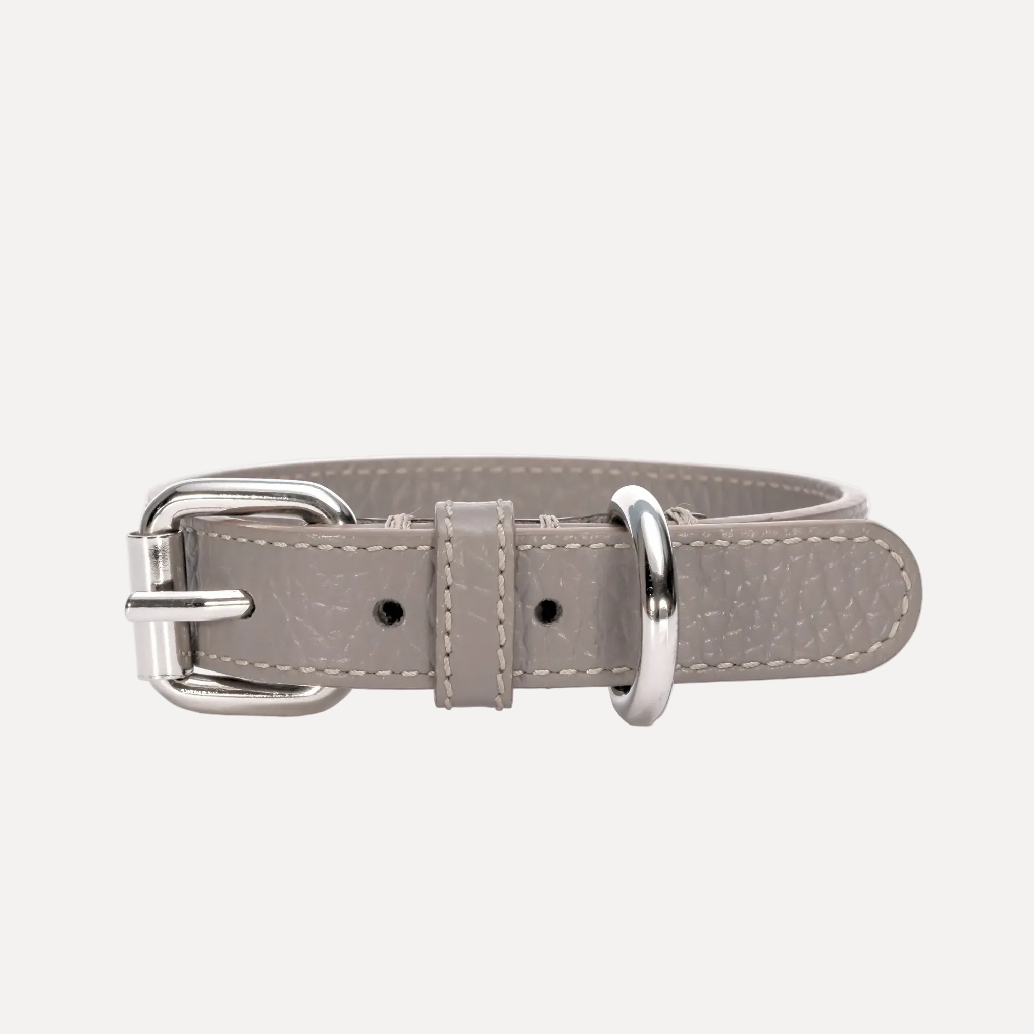 Leather Collar Taupe 