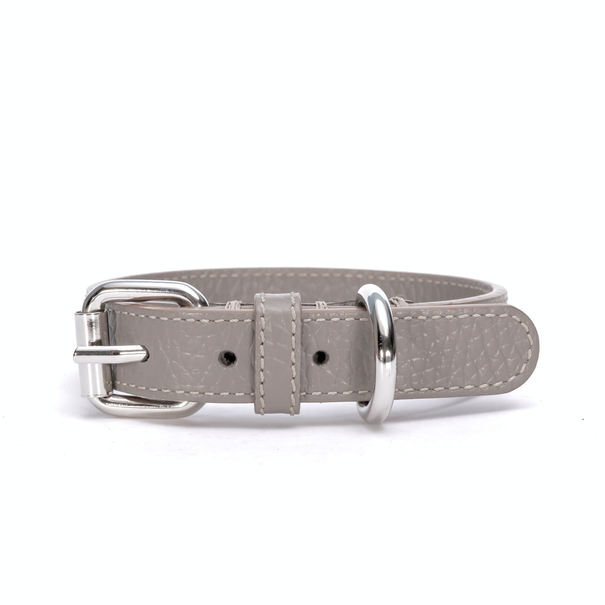 Collar de cuero Taupe